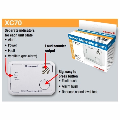 Honeywell XC70 Carbon Monoxide Alarm Contractor Essentials Australia