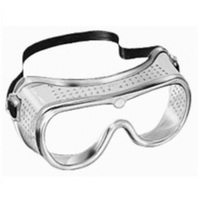 Splash Goggles Vented with Foam Fabric Strap, Clear, Anti Fog