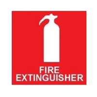 Fire Extinguisher Label for Vehicle (100x100mm)