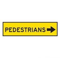 Pedestrian Right Sign - 1200x300 - Corflute
