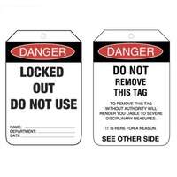 Danger Lock Out Tags 5pc