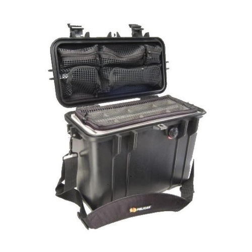 Pelican 1430 Case with Photo Dividers and Lid Organiser - Black