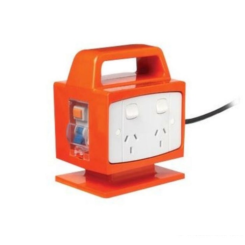 Weatherproof 4 Outlet Portable Power Block With RCD