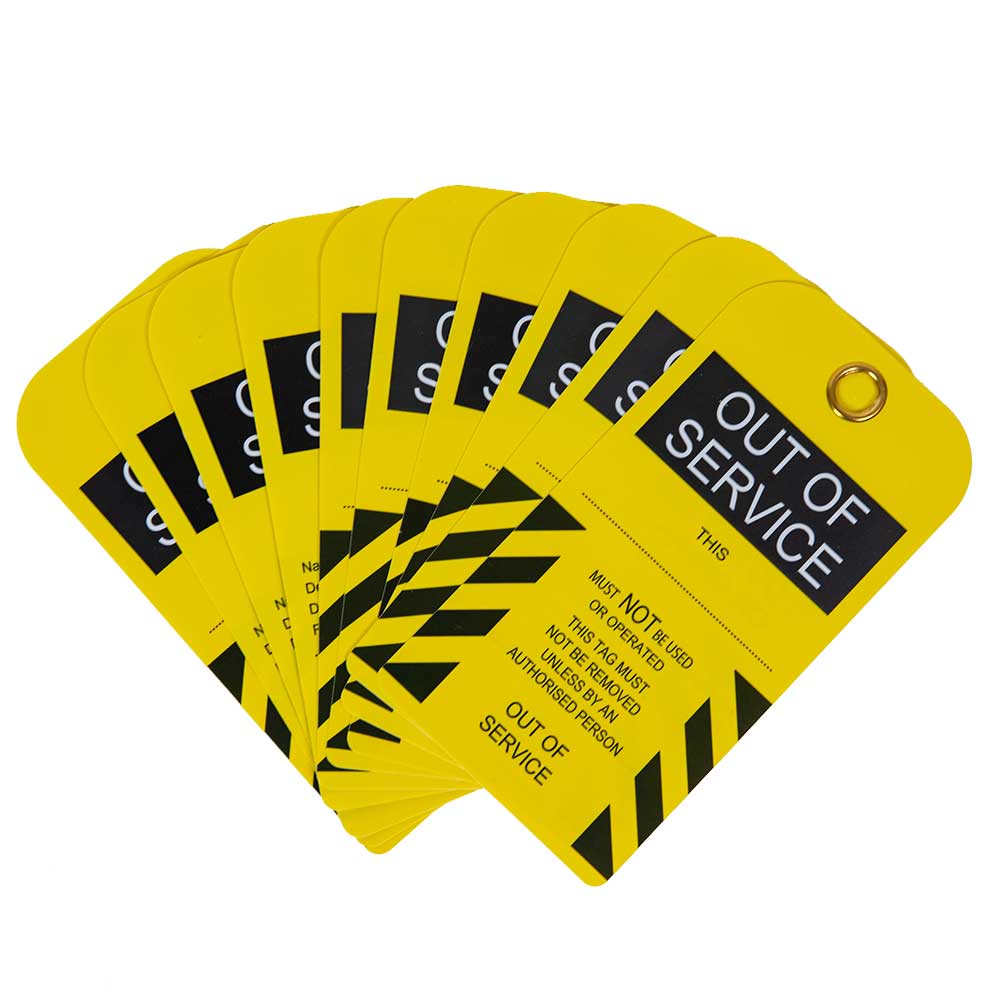 Volt Safety Lockout Tag Out Of Service 10 Pack