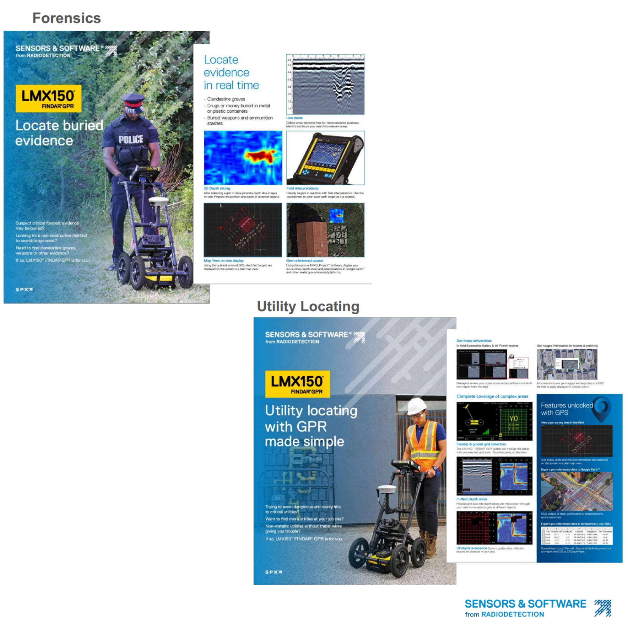 Sensors & Software LMX150 FINDAR Forensics & Utility GPR Unit