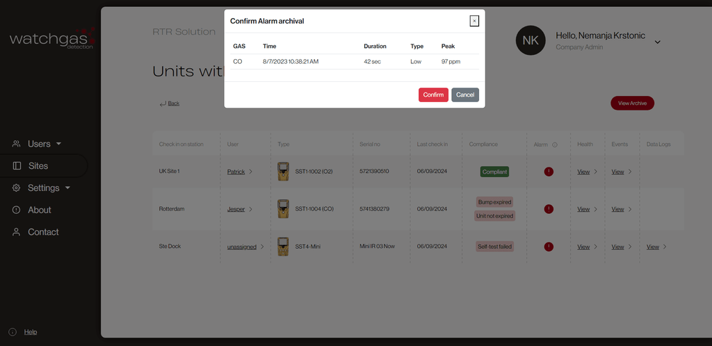 WatchGas SST-RTR Web Reporting Software
