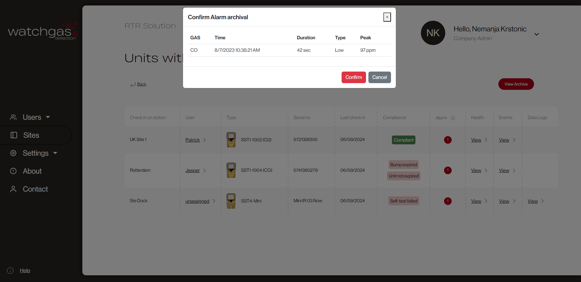 WatchGas SST-RTR Web Reporting Software