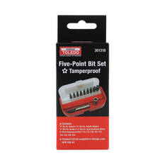 Toledo 301318 Torx Bit Set 5 Point 11 Piece