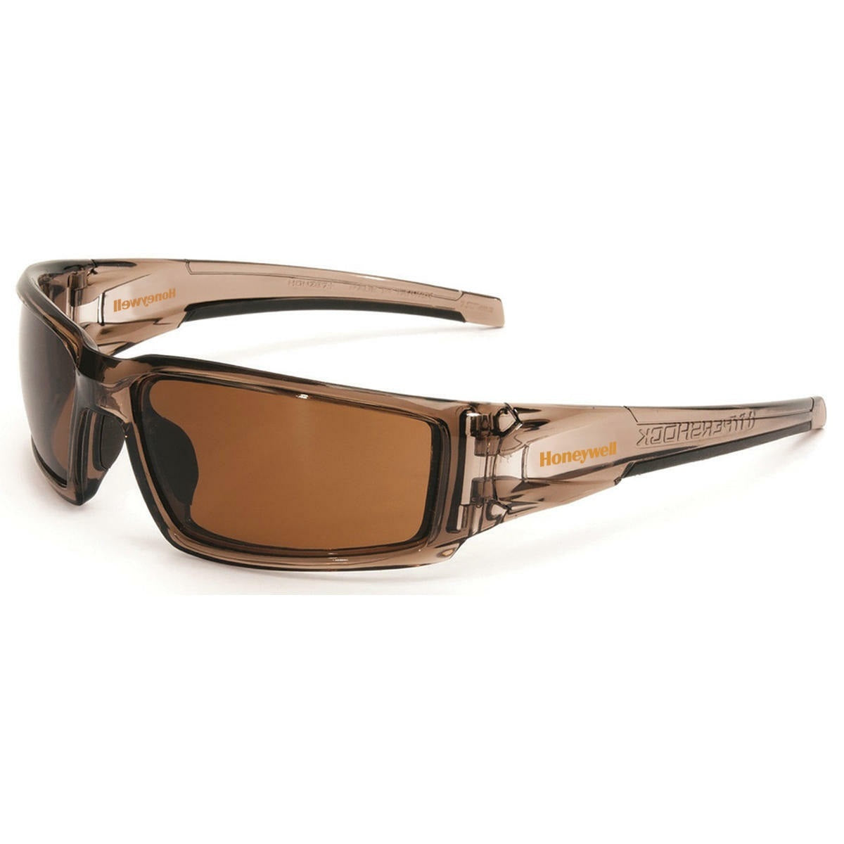 Honeywell Hypershock Safety Glasses Brown Espresso