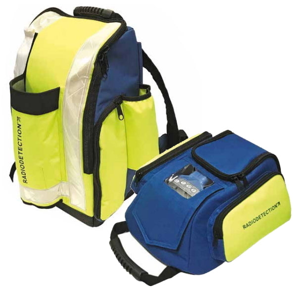 Radiodetection RX Locator Backpack & TX Transmitter Bag Yellow & Blue