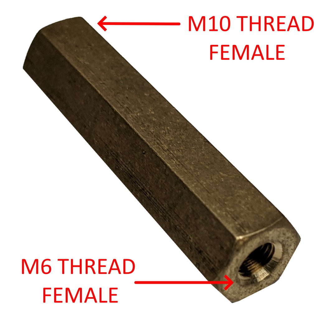 M10 to M6 Female to Female Connector for Sonde to Rodder