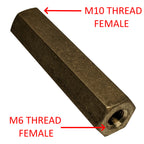 M10 to M6 Female to Female Connector for Sonde to Rodder