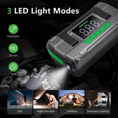 CAROSS T14 12V 2000A Smart Lithium Jump Starter With Built-in Air Compressor & 3 Mode LED Worklight