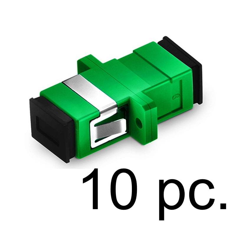 Fiber Adapter SC/APC to SC/APC Simplex OS2 SM with Flange 10Pc - main product image