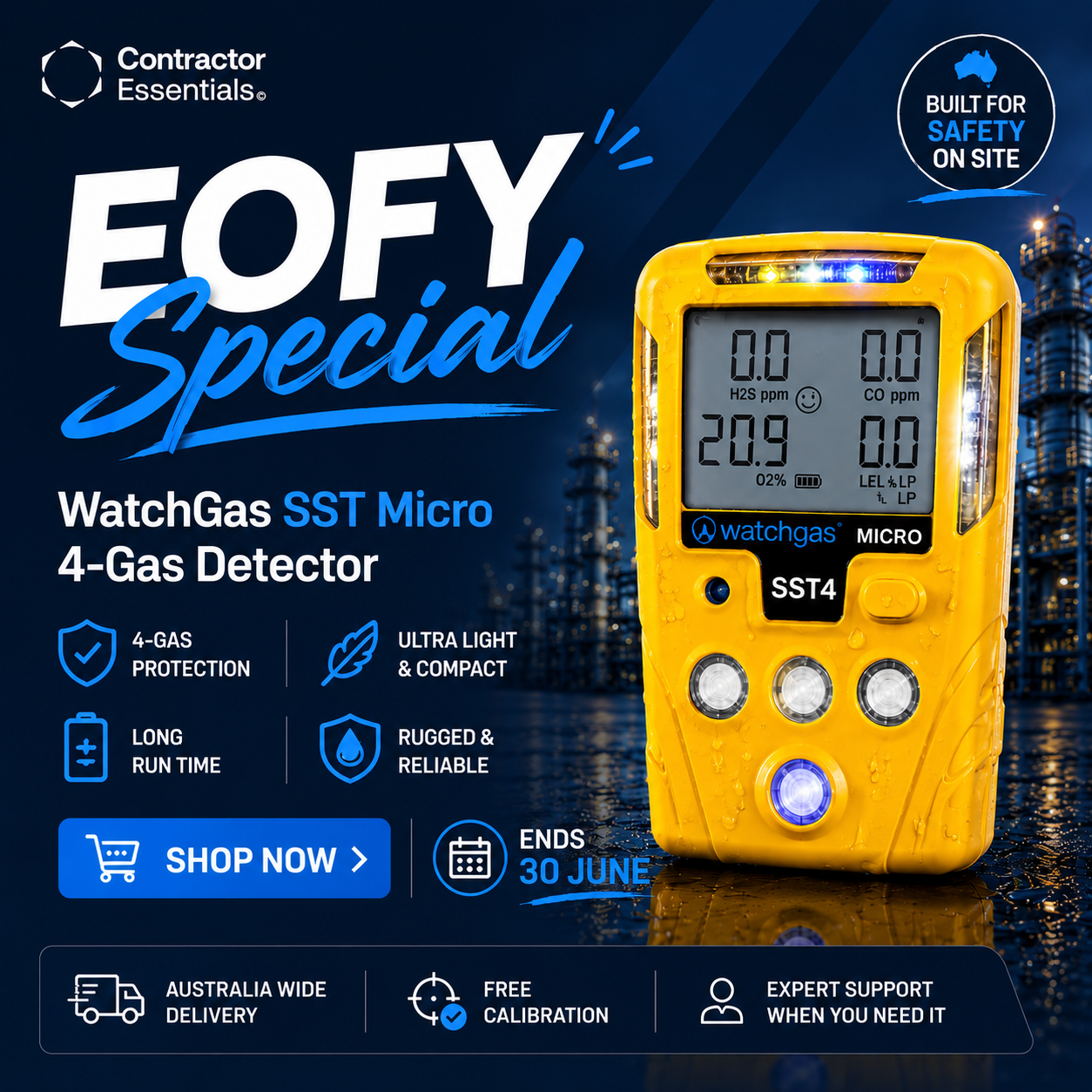 WatchGas SST Micro 4-Gas Detector