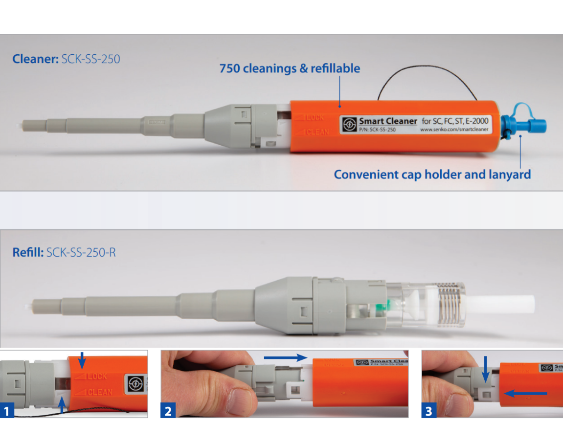 Senko SC Cleaner Replacement Cartridge Pack (3) - main product image