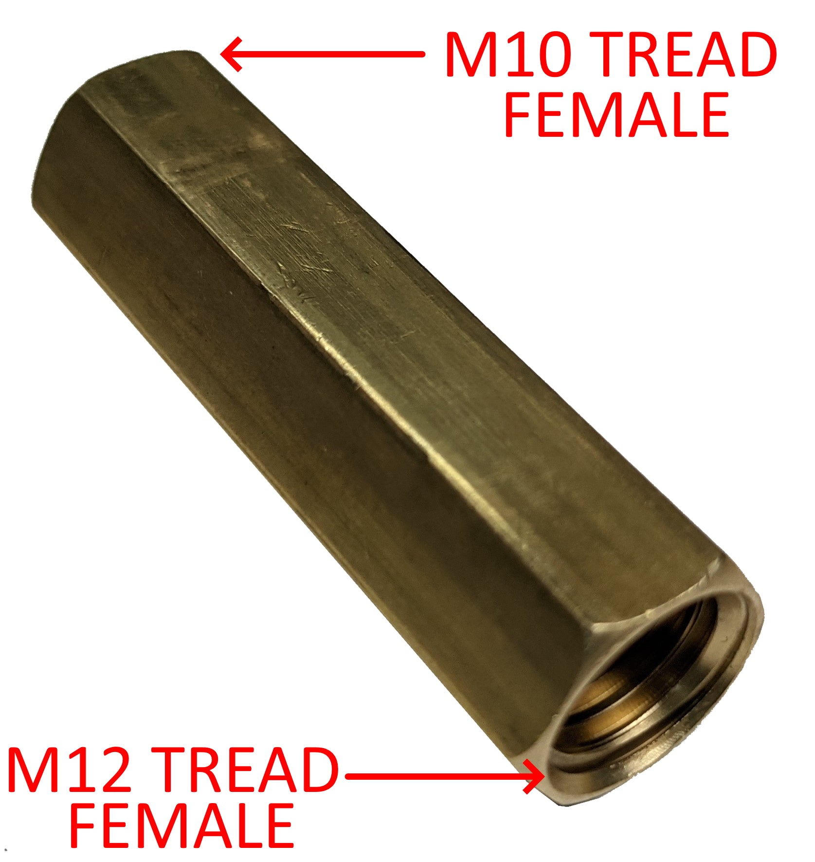 M12 to M10 Female to Female Connector for Sonde to Rodder