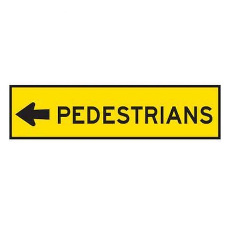 Pedestrian Left Sign 1200x300