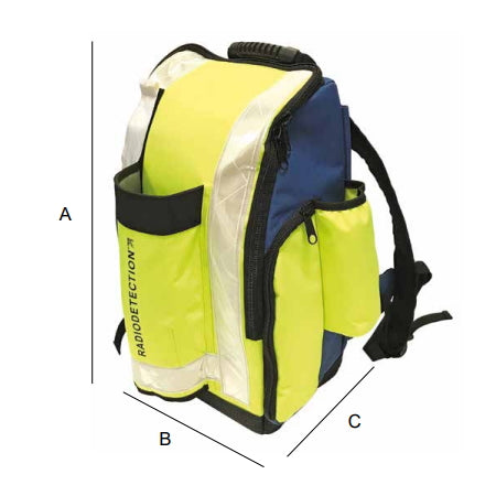 Radiodetection RX Locator Backpack & TX Transmitter Bag Yellow & Blue