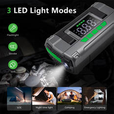 CAROSS T14 12V 2000A Smart Lithium Jump Starter With Built-in Air Compressor & 3 Mode LED Worklight
