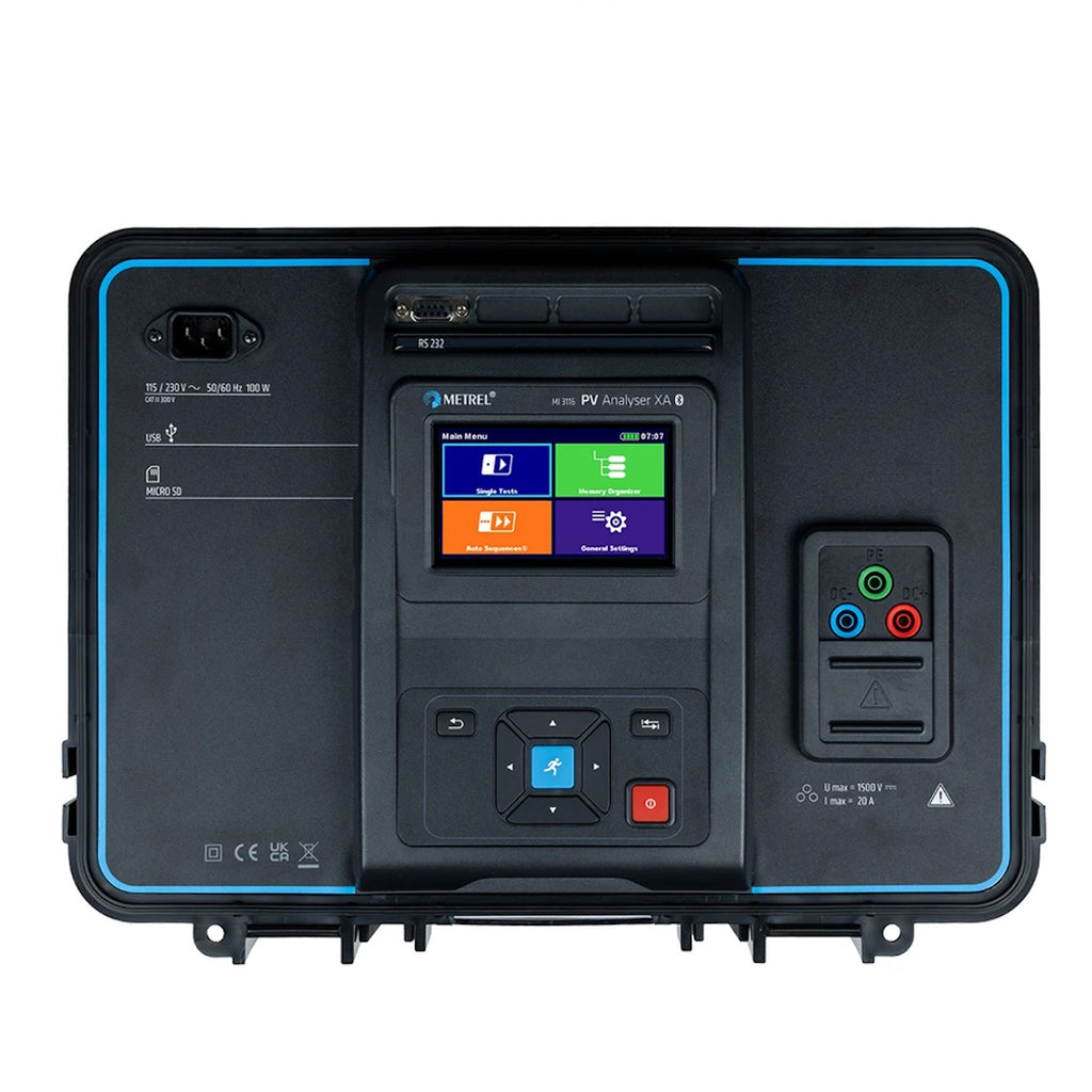 Metrel MI-3116 Photovoltaic (PV) Safety Tester – 40A Bifacial